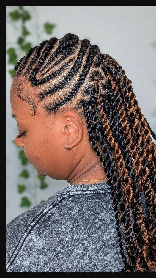 Detailed cornrow hairstyle by Bientressee Studio