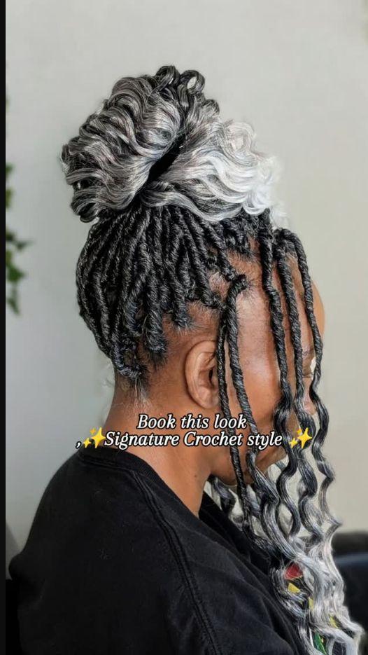 Stitch braids with clean parting